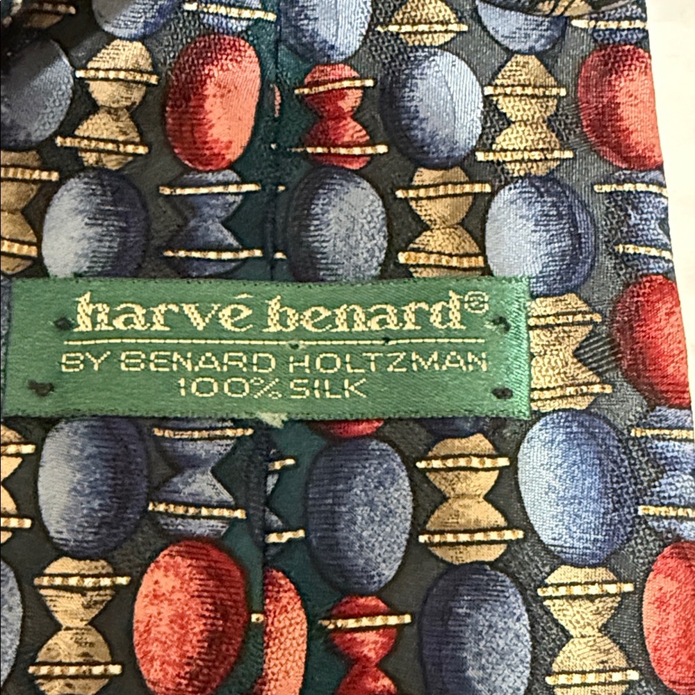 Harve Benard Elegant Multicolor Patterned Men's T… - image 3